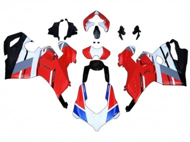 2020-2021 Ducati Panigale V4 V4S Motorcycle Fairings - White Blue Red Glossy Black UK Manufacturers