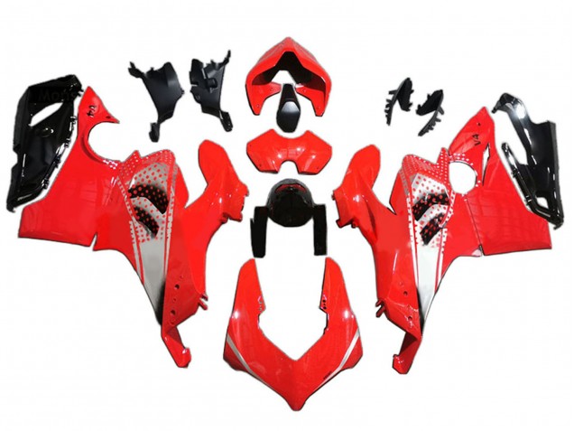 2020-2021 Ducati Panigale V4 V4S Motorcycle Fairings - Red White Glossy Black UK Manufacturers