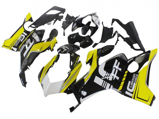 2020-2021 Ducati Panigale V4 V4S Motorcycle Fairings - Yellow White Glossy Black UK Manufacturers
