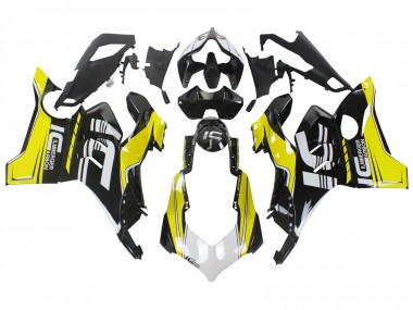 2020-2021 Ducati Panigale V4 V4S Motorcycle Fairings - Yellow White Glossy Black UK Manufacturers