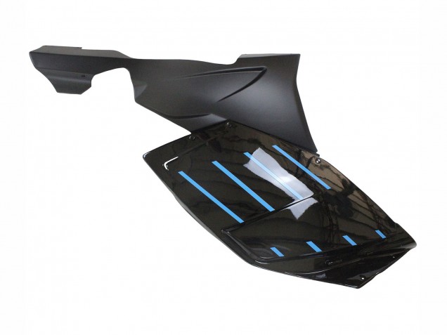 2005-2010 BMW K1200S Motorcycle Fairings - Glossy Black Matte Black Blue Lines UK Manufacturers