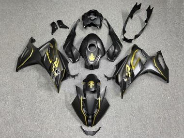 2023-2024 BMW S1000RR Motorcycle Fairings - Gold Black Carbon Fiber UK Manufacturers