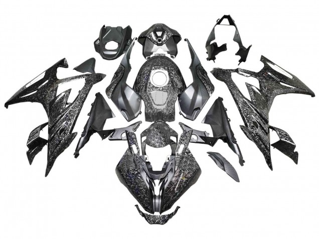 2023-2024 BMW S1000RR Motorcycle Fairings - Black Forged Carbon Fiber UK Manufacturers