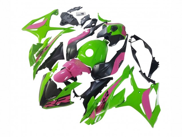2023-2024 BMW S1000RR Motorcycle Fairings - Pink Green Black UK Manufacturers