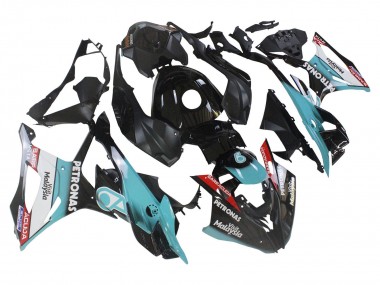 2023-2024 BMW S1000RR Motorcycle Fairings - Light Blue Matte Black Petronas UK Manufacturers