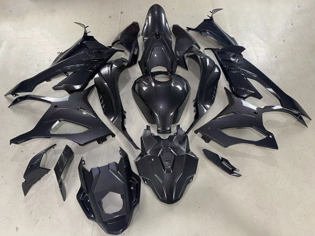 2023-2024 BMW S1000RR Motorcycle Fairings - Glossy Black Carbon Fiber UK Manufacturers