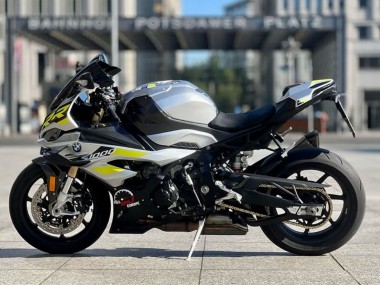 2023-2024 BMW S1000RR Motorcycle Fairings - Silver Yellow Carbon Fiber UK Manufacturers