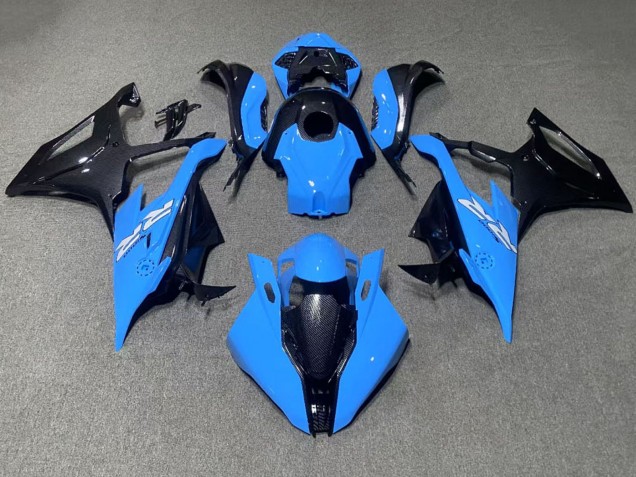 2019-2022 BMW S1000RR Motorcycle Fairings - Blue Black Carbon Fiber UK Manufacturers