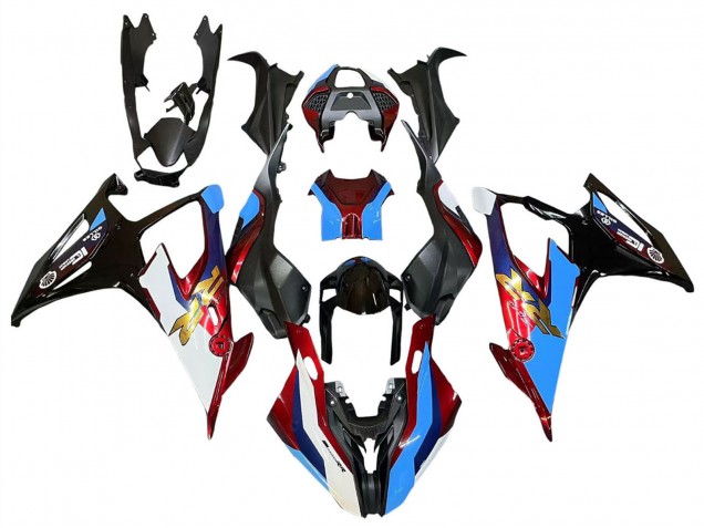 2019-2022 BMW S1000RR Motorcycle Fairings - Black Red Blue UK Manufacturers