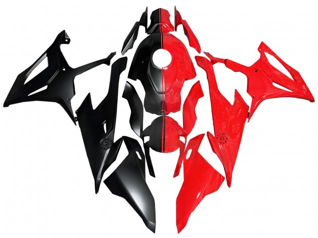 2019-2022 BMW S1000RR Motorcycle Fairings - Red Matte Black UK Manufacturers