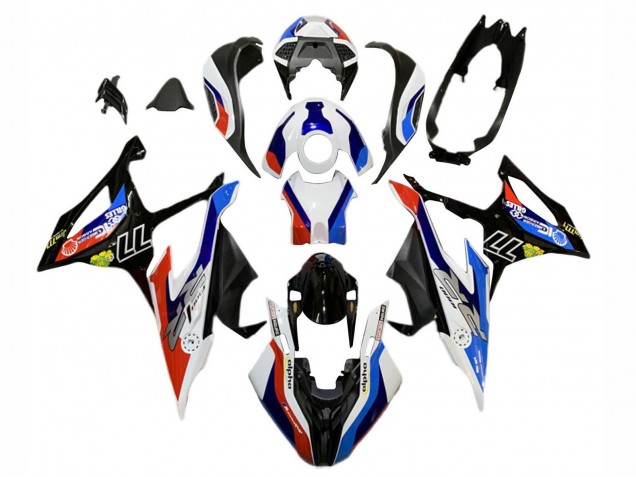 2019-2022 BMW S1000RR Motorcycle Fairings - Blue Red White 77 UK Manufacturers
