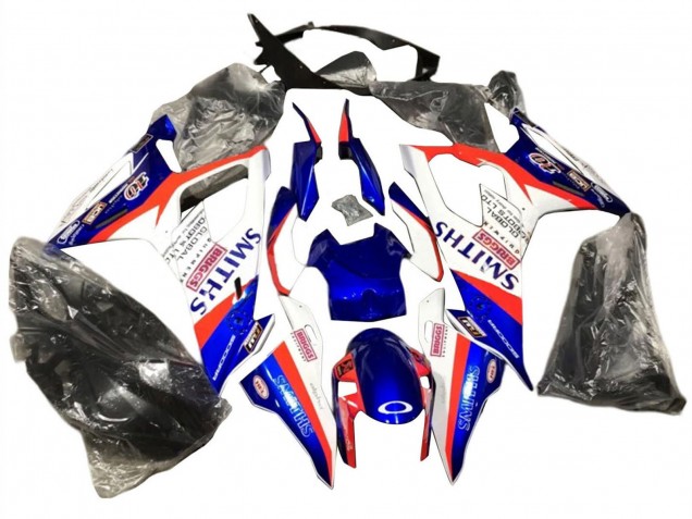 2019-2022 BMW S1000RR Motorcycle Fairings - Blue Red White Smiths UK Manufacturers