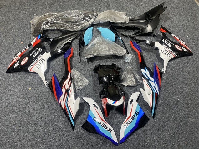 2019-2022 BMW S1000RR Motorcycle Fairings - Blue White Red 98 UK Manufacturers