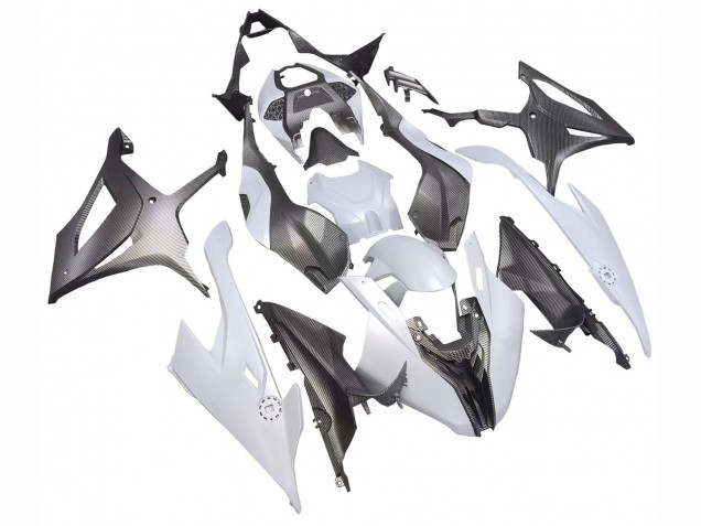 2019-2022 BMW S1000RR Motorcycle Fairings - Grey Black Carbon Fiber UK Manufacturers