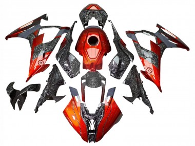 2019-2022 BMW S1000RR Motorcycle Fairings - Dark Orange Forged Carbon Fiber UK Manufacturers