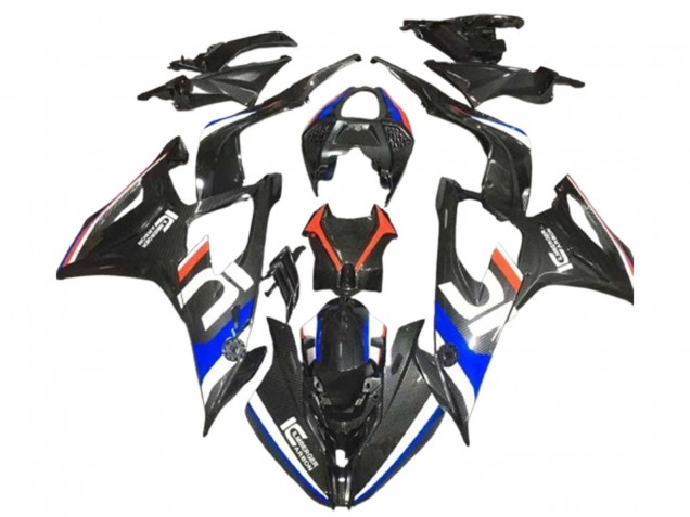 2019-2022 BMW S1000RR Motorcycle Fairings - Black White Blue Carbon Fiber UK Manufacturers