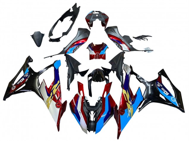 2019-2022 BMW S1000RR Motorcycle Fairing - White Blue Red Black UK Manufacturers