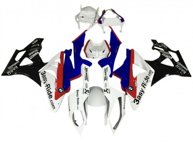2017-2018 BMW S1000RR Motorcycle Fairings Kit - White Blue Red Glossy Black UK Manufacturers
