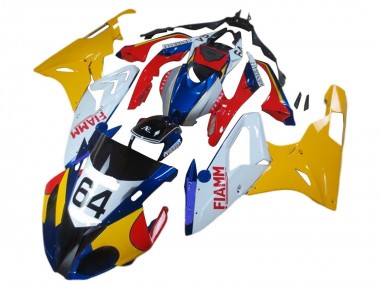 2017-2018 BMW S1000RR Motorcycle Fairings - Yellow White Red Blue Fiamm 64 UK Manufacturers