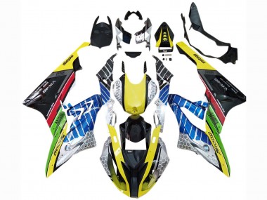 2017-2018 BMW S1000RR Motorcycle Fairings - Yellow Blue Red Green Black VR UK Manufacturers