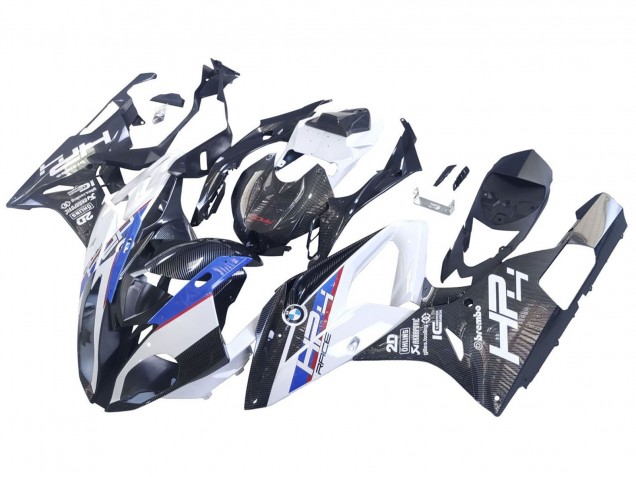 2015-2016 BMW S1000RR Motorcycle Fairings - White Blue Black Carbon Fiber UK Manufacturers