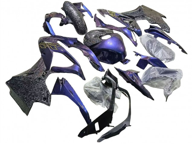 2015-2016 BMW S1000RR Motorcycle Fairings - Gradient Purple Blue Forged Carbon Fiber UK Manufacturers