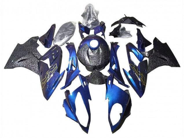 2015-2016 BMW S1000RR Motorcycle Fairings - Gradient Purple Blue Forged Carbon Fiber UK Manufacturers