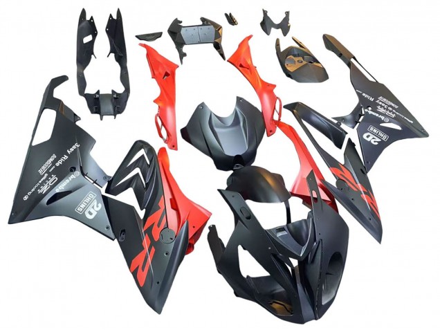 2015-2016 BMW S1000RR Motorcycle Fairings - Matte Black Red UK Manufacturers