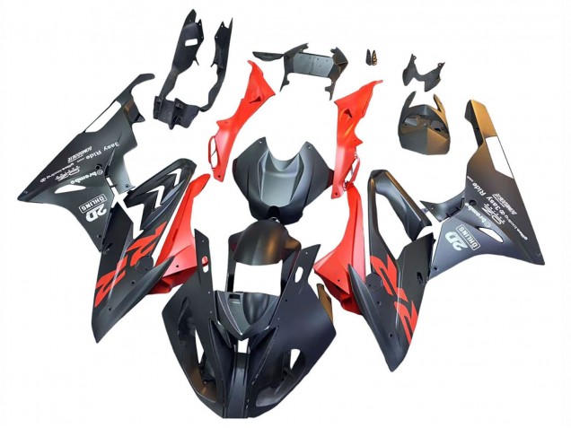 2015-2016 BMW S1000RR Motorcycle Fairings - Matte Black Red UK Manufacturers