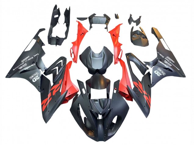 2015-2016 BMW S1000RR Motorcycle Fairings - Matte Black Red UK Manufacturers