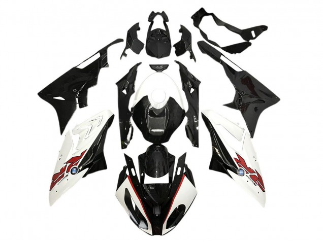 2015-2016 BMW S1000RR Motorcycle Fairings - White Black Carbon Fiber UK Manufacturers