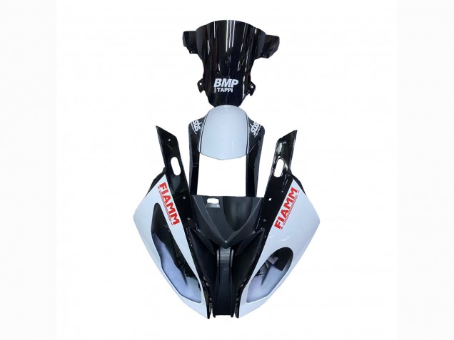 2015-2016 BMW S1000RR Motorcycle Fairings - White Glossy Black Fiamm UK Manufacturers
