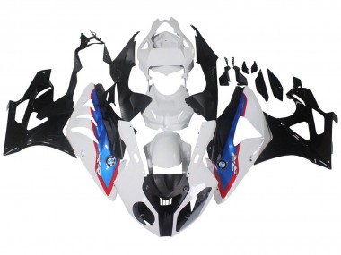 2009-2014 BMW S1000RR Motorcycle Fairings - White Red Blue Glossy Black HP Becker Carbon UK Manufacturers