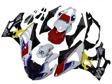 2009-2014 BMW S1000RR Motorcycle Fairings - White Red Yellow Black Castrol UK Manufacturers