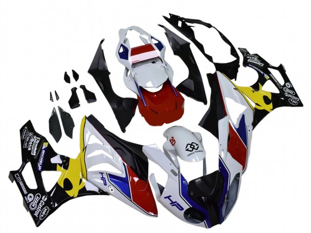 2009-2014 BMW S1000RR Motorcycle Fairings - White Red Yellow Black Castrol UK Manufacturers