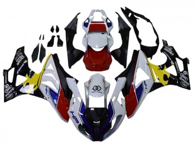 2009-2014 BMW S1000RR Motorcycle Fairings - White Red Yellow Black Castrol UK Manufacturers
