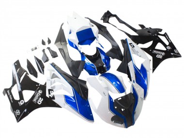 2009-2014 BMW S1000RR Motorcycle Fairings - White Blue Glossy Black Castrol UK Manufacturers