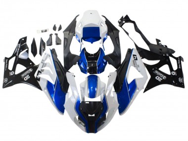 2009-2014 BMW S1000RR Motorcycle Fairings - White Blue Glossy Black Castrol UK Manufacturers