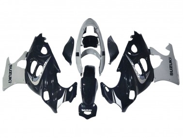 2004-2006 Suzuki GSX600F/GSX750F Motorcycle Fairing - Glossy Black Grey UK Manufacturers