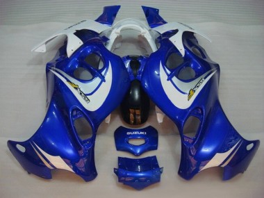 2004-2006 Suzuki GSX600F/GSX750F Motorcycle Fairings - Blue White UK Manufacturers