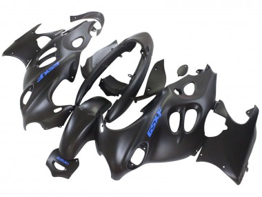 2004-2006 Suzuki GSX600F/GSX750F Motorcycle Fairings - Matte Black with Blue Logo UK Manufacturers