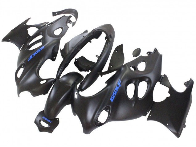 2004-2006 Suzuki GSX600F/GSX750F Motorcycle Fairings - Matte Black with Blue Logo UK Manufacturers