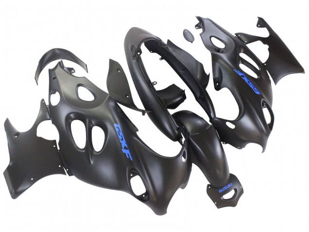 2004-2006 Suzuki GSX600F/GSX750F Motorcycle Fairings - Matte Black with Blue Logo UK Manufacturers