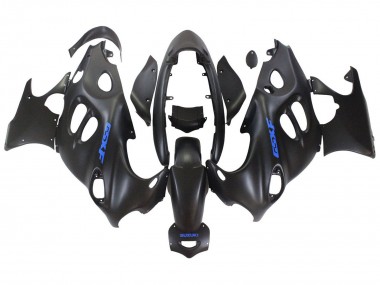 2004-2006 Suzuki GSX600F/GSX750F Motorcycle Fairings - Matte Black with Blue Logo UK Manufacturers