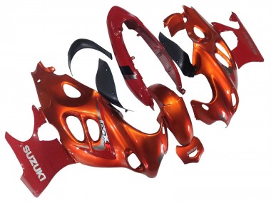 2004-2006 Suzuki GSX600F/GSX750F Motorcycle Fairings - Burnt Orange White Logo UK Manufacturers