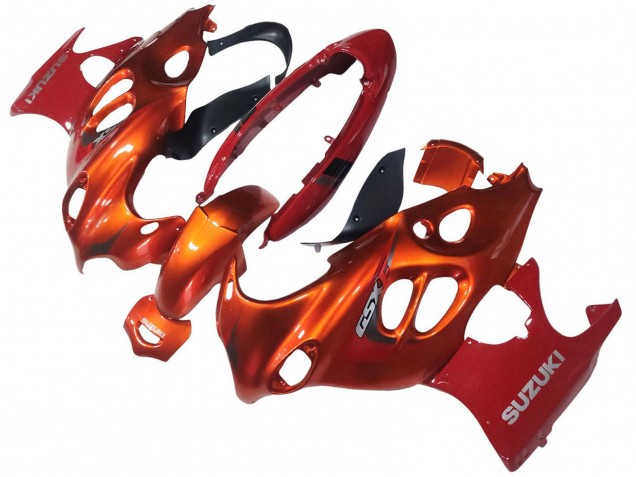 2004-2006 Suzuki GSX600F/GSX750F Motorcycle Fairings - Burnt Orange White Logo UK Manufacturers