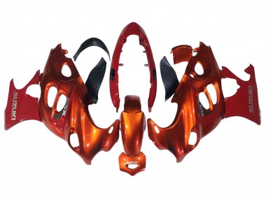 2004-2006 Suzuki GSX600F/GSX750F Motorcycle Fairings - Burnt Orange White Logo UK Manufacturers