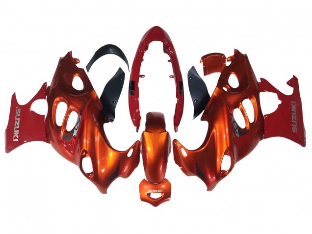 2004-2006 Suzuki GSX600F/GSX750F Motorcycle Fairings - Burnt Orange White Logo UK Manufacturers
