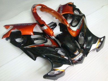 2004-2006 Suzuki GSX600F/GSX750F Motorcycle Fairings - Glossy Black Orange UK Manufacturers