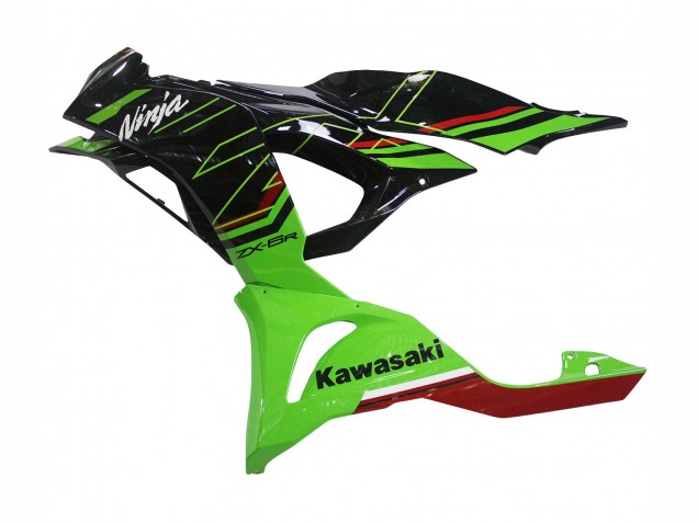2023-2025 Kawasaki ZX6R Motorcycle Fairings - Green Black UK Manufacturers